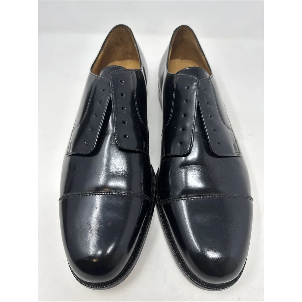 Cole Haan Lexington II Black Cap Toe C02701 Lace-Up Oxford shoes Men's 14 D New‎